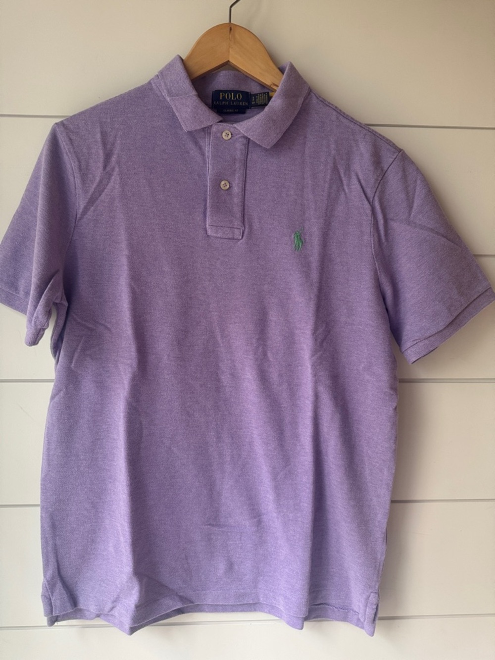 Polo by Ralph Lauren Lavender Short Sleeve The Iconic Mesh Polo Shirt